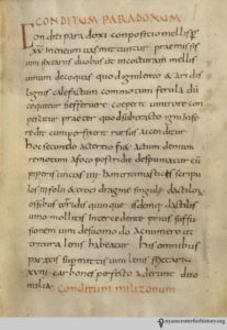 Manuscrit du livre d'Apicius