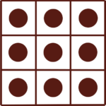Variante du plateau de terni lapilli à 9 cases